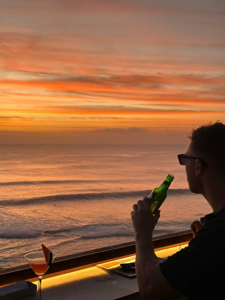 Sunset at Single Fin in Bali
